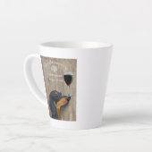 Tasse Latte Dog Au Vin Dachshund (Angle gauche)
