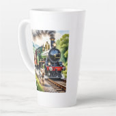 Tasse Latte Dog Greeting steam train (Angle gauche)
