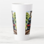 Tasse Latte Dog Greeting steam train (Devant)