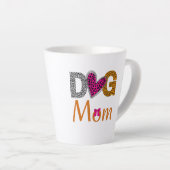 Tasse Latte Dog Mom Leopard Print/Trending Dog  Lover Gift (Angle droit)