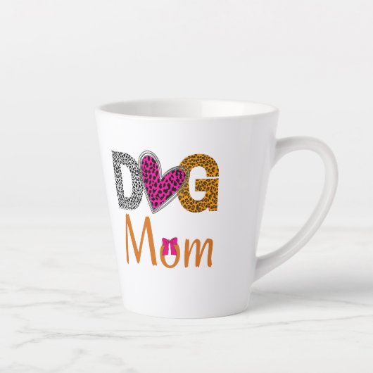 Tasse Latte Dog Mom Leopard Print/Trending Dog  Lover Gift (Droite)