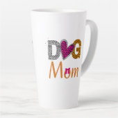 Tasse Latte Dog Mom Leopard Print/Trending Dog  Lover Gift (Angle droit)