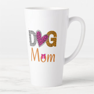 Tasse Latte Dog Mom Leopard Print/Trending Dog Lover Gift