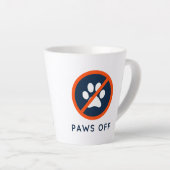 Tasse Latte DogGoneIt - Paws Off- 12 oz (Angle droit)