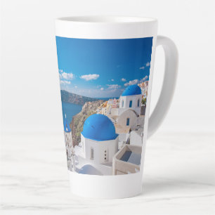 Tasse Latte Dômes bleus de Santorin
