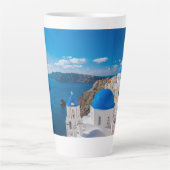 Tasse Latte Dômes bleus de Santorin (Devant)