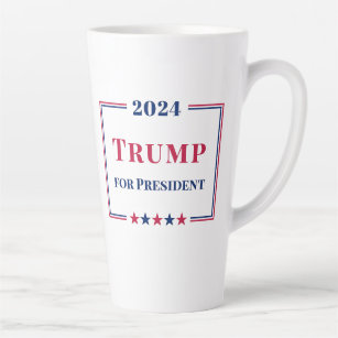 Tasse Latte Donald Trump à la présidence 2024 États-Unis Rouge