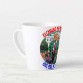 TASSE LATTE DONALD TRUMP-NETTOYAGE DE L'AMÉRIQUE UN SAC À LA F (Angle gauche)