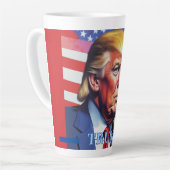 Tasse Latte Donald Trump Pop Art (Angle gauche)