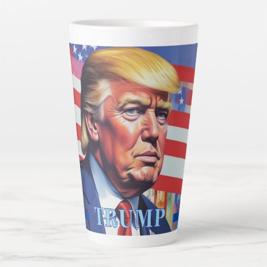 Tasse Latte Donald Trump Pop Art (Devant)