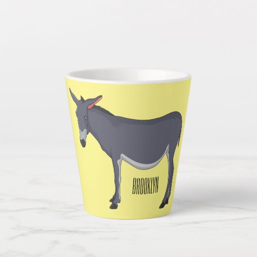 Tasse Latte Donkey cartoon (Devant)