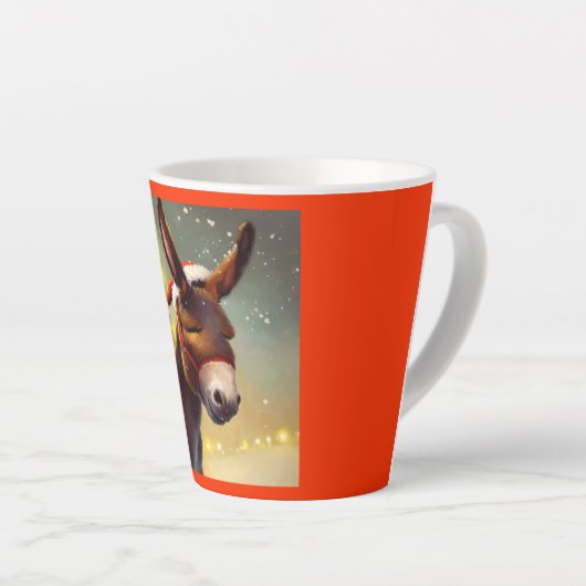 Tasse Latte Donkey de Noël 4 (Angle droit)