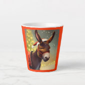 Tasse Latte Donkey de Noël 4 (Devant)