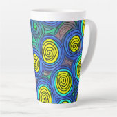 Tasse Latte Doodle Art (Angle droit)