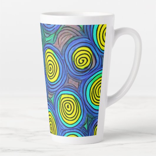 Tasse Latte Doodle Art (Droite)