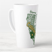 Tasse Latte Doodles floraux de Californie (Angle gauche)