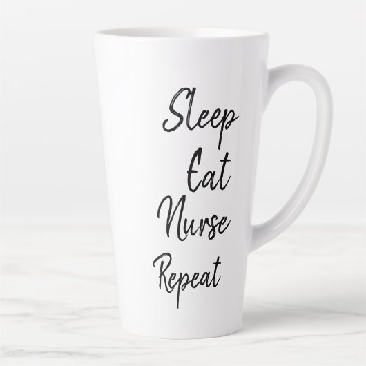 Tasse Latte Dormir Manger Infirmière Répéter tendance (Droite)