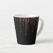 Tasse Latte Dory Rose Noire Gold Sparkly Glitter Fringe (Angle droit)