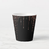 Tasse Latte Dory Rose Noire Gold Sparkly Glitter Fringe (Devant)