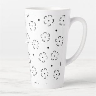 Tasse Latte Dossier de fleurs personnalisé pour anniversaire