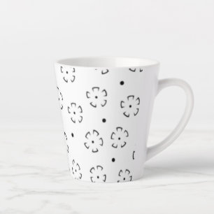 Tasse Latte Dossier de fleurs personnalisé pour cadeau d'anniv