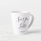 Tasse Latte Double face moderne vous voir Latte Noir Blanc (Angle droit)