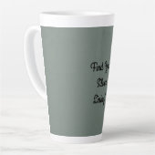 Tasse Latte Doublure en argent embellie en latte (Angle gauche)