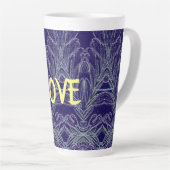 Tasse Latte Douces Volutes Amour (Violet) (Angle droit)