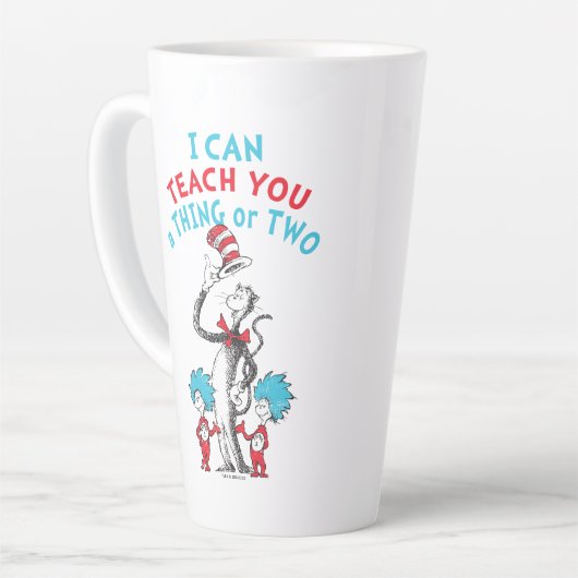 Tasse Latte Dr Seuss | Enseignant Je Peux Vous Enseigner Une C (Angle gauche)