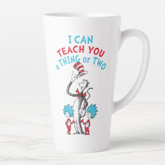 Tasse Latte Dr Seuss | Enseignant Je Peux Vous Enseigner Une C (Droite)