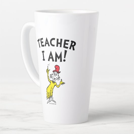 Tasse Latte Dr Seuss | Enseignant Je Suis ! (Angle gauche)