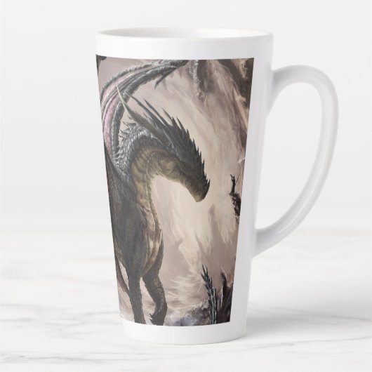 Tasse Latte Dragon Dans La Grotte (Droite)