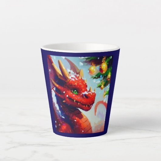 Tasse Latte Dragon de Noël 2 (Devant)