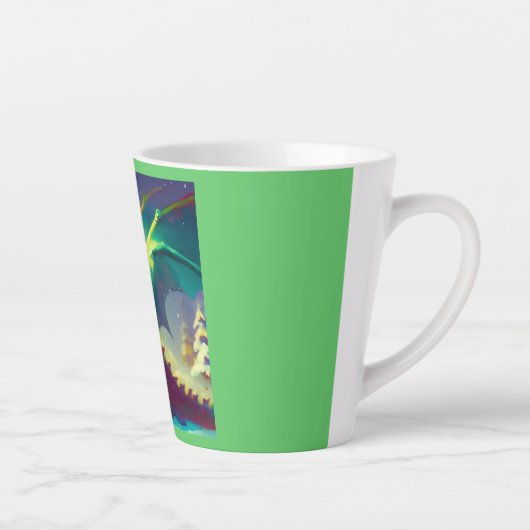 Tasse Latte Dragon de Noël 3 (Droite)