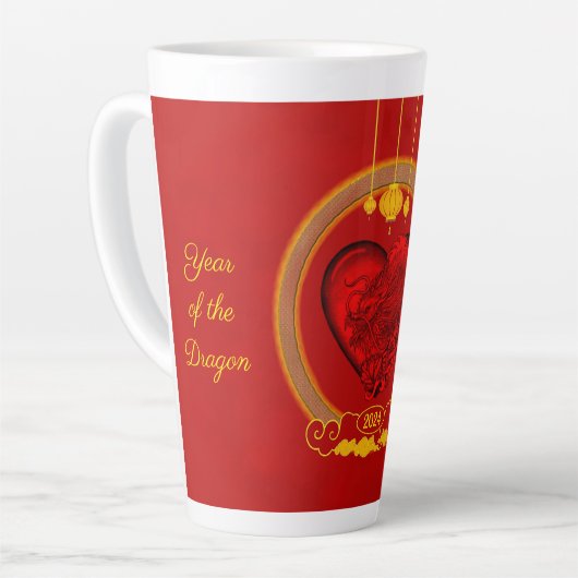 Tasse Latte Dragon Heart, Année du Dragon (Angle gauche)