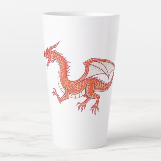 Tasse Latte Dragon rouge (Devant)