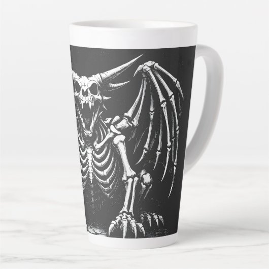 Tasse Latte Dragon squelette par BurnsInHell (Angle droit)