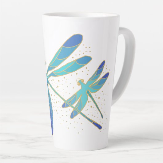 Tasse Latte Dragonflies (Angle droit)