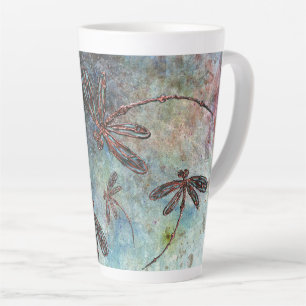 Tasse Latte Dragonflies en bronze Starry Sky