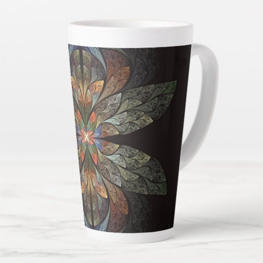 Tasse Latte Dragonfly Abstrait (Angle droit)