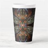 Tasse Latte Dragonfly Abstrait (Devant)