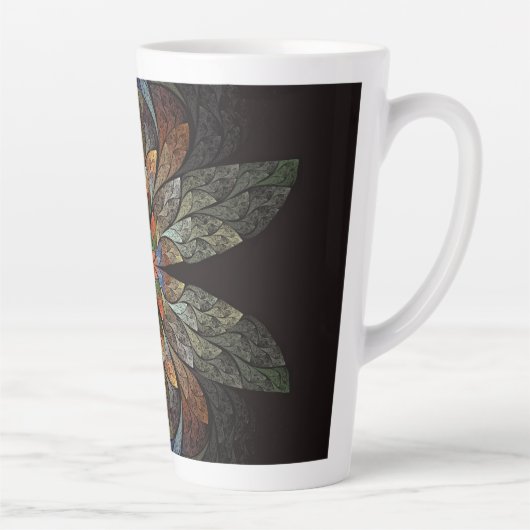 Tasse Latte Dragonfly Abstrait (Droite)