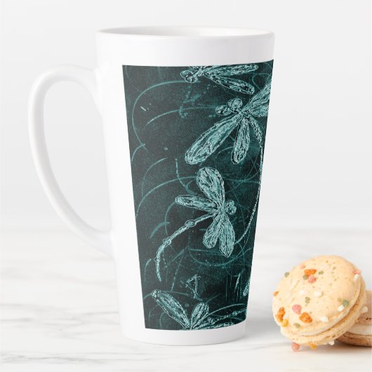 Tasse Latte Dragonfly Disco Midnight Blue (En situation)