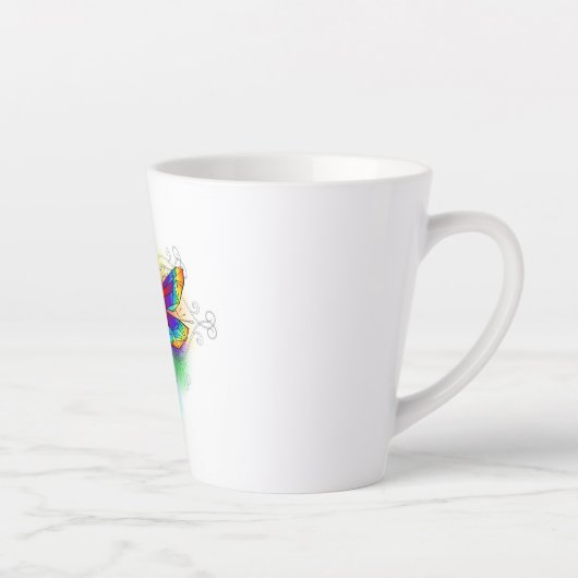 Tasse Latte Dragonfly en arc-en-ciel (Droite)