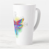 Tasse Latte Dragonfly en arc-en-ciel (Angle droit)