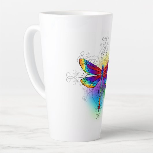 Tasse Latte Dragonfly en arc-en-ciel (Angle gauche)