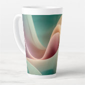 Tasse Latte Drapé abstrait avec dégradé pastel fluide (Angle gauche)