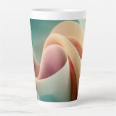 Tasse Latte Drapé abstrait avec dégradé pastel fluide (Devant)