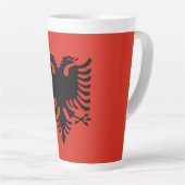 Tasse Latte Drapeau albanais (Angle droit)