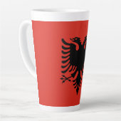 Tasse Latte Drapeau albanais (Angle gauche)